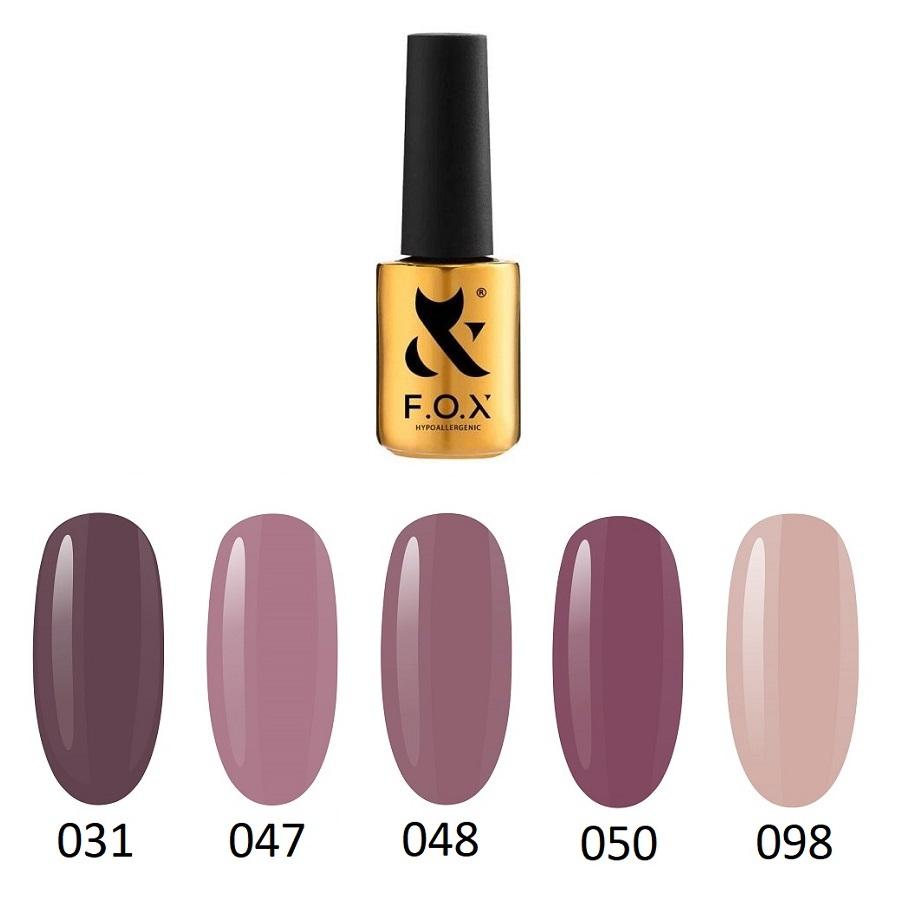 F.O.X Colour Gel Polish Set "Mystic Mauve Medley", 5pcs