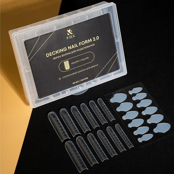 F.O.X Dual Nail form 2.0 Square, 120 pcs