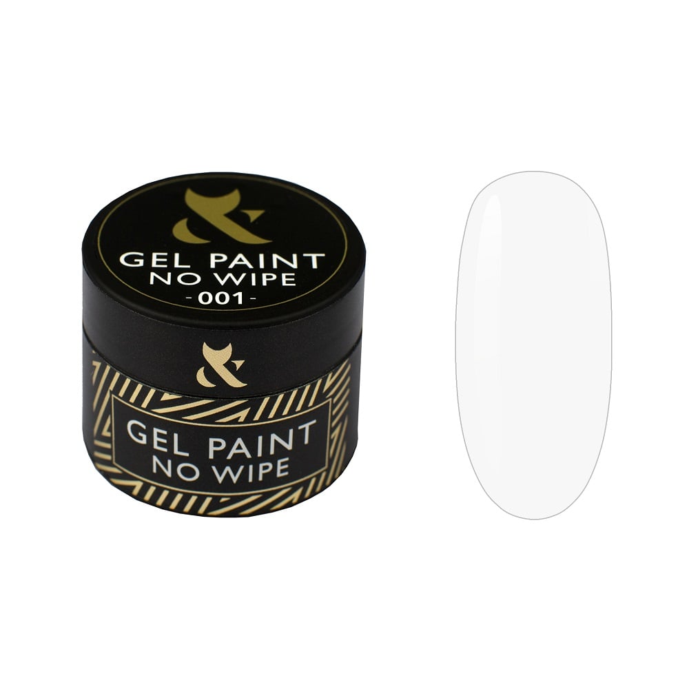 F.O.X Gel paint No Wipe 001 (White), 5 ml - Level Up Beauty Supply