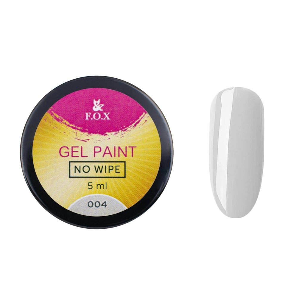 F.O.X Gel paint No Wipe 004 (Grey), 5 ml - Level Up Beauty Supply