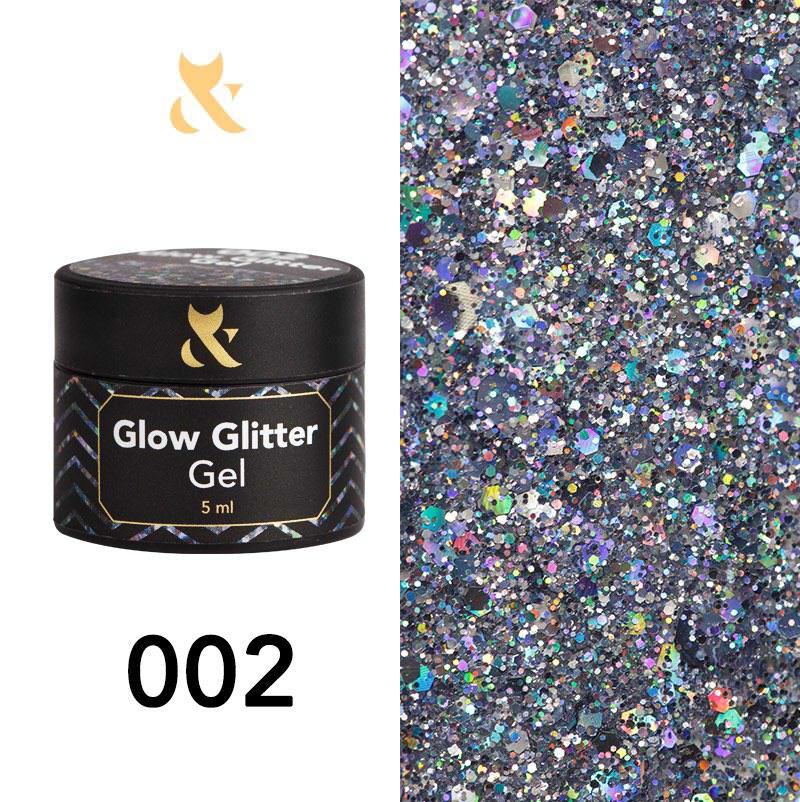 F.O.X Glow Glitter Gel 002, 5 ml