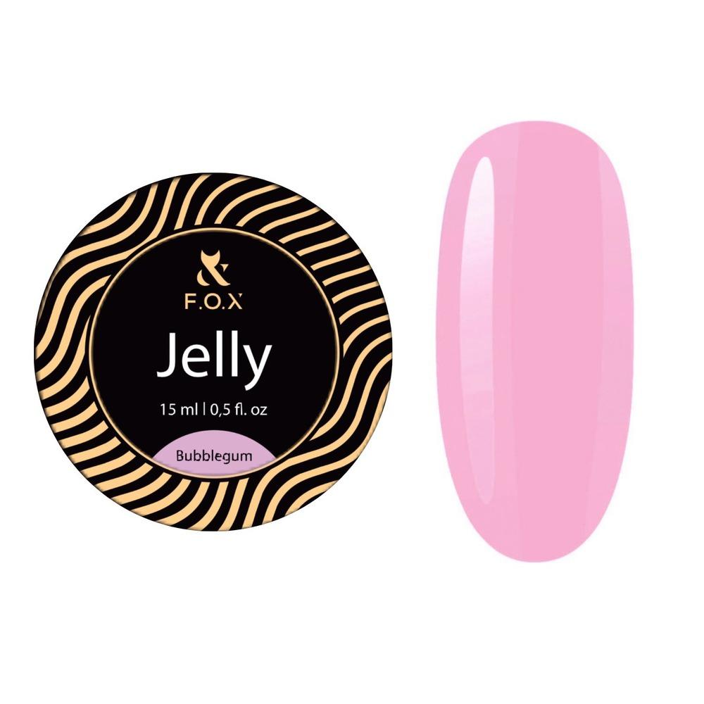 F.O.X Jelly Cover Gel Bubblegum, 15 ml - Level Up Beauty Supply