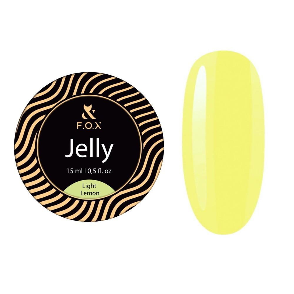 F.O.X Jelly Cover Gel Light Lemon, 15 ml - Level Up Beauty Supply