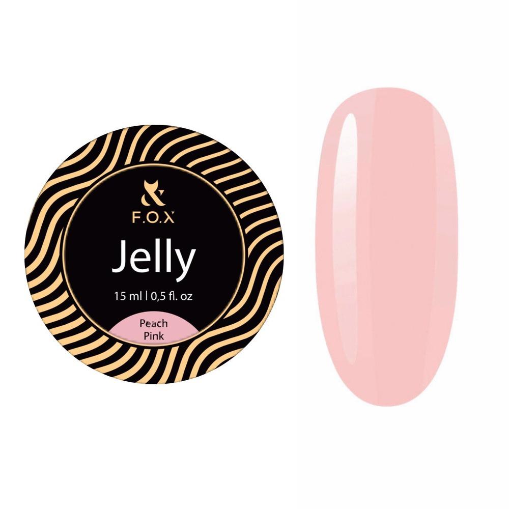 F.O.X Jelly Cover Gel Peach pink, 15 ml - Level Up Beauty Supply