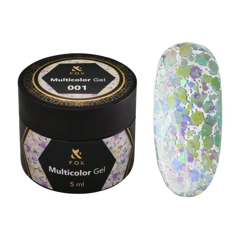 F.O.X Multicolor Gel 001, 5 ml - Level Up Beauty Supply