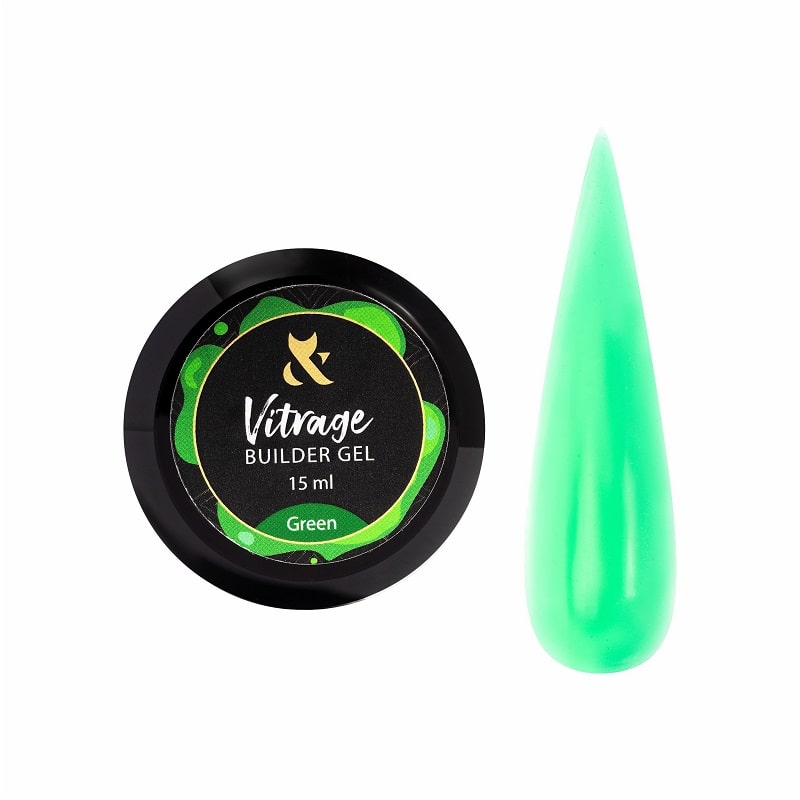 F.O.X Vitrage Builder gel Green, 15 ml