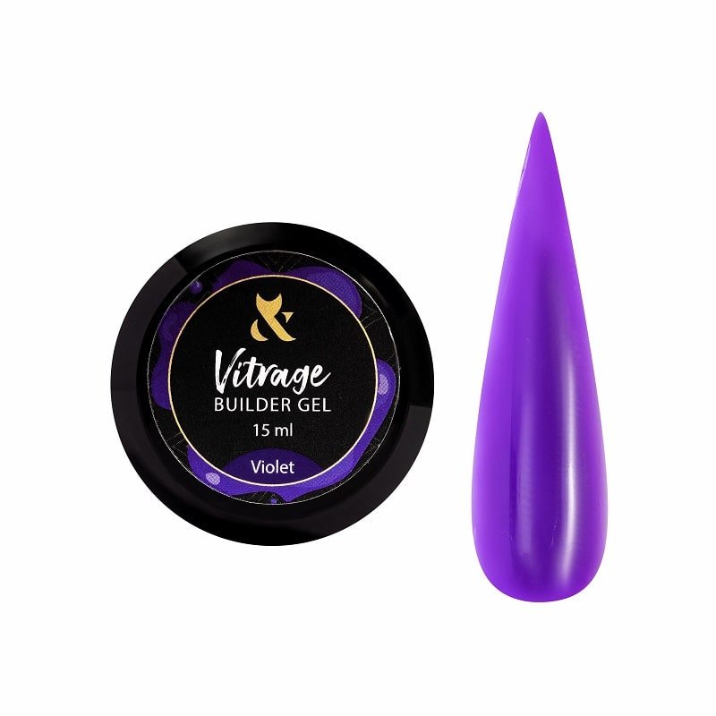 F.O.X Vitrage Builder gel Violet, 15 ml - Level Up Beauty Supply