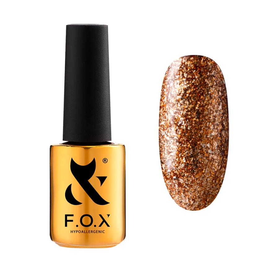 F.O.X gel-polish gold Brilliance 005, 7 ml - Level Up Beauty Supply