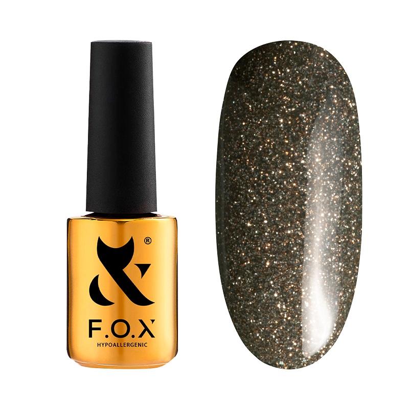 F.O.X gel-polish gold Sparkle 002, 7ml - Level Up Beauty Supply