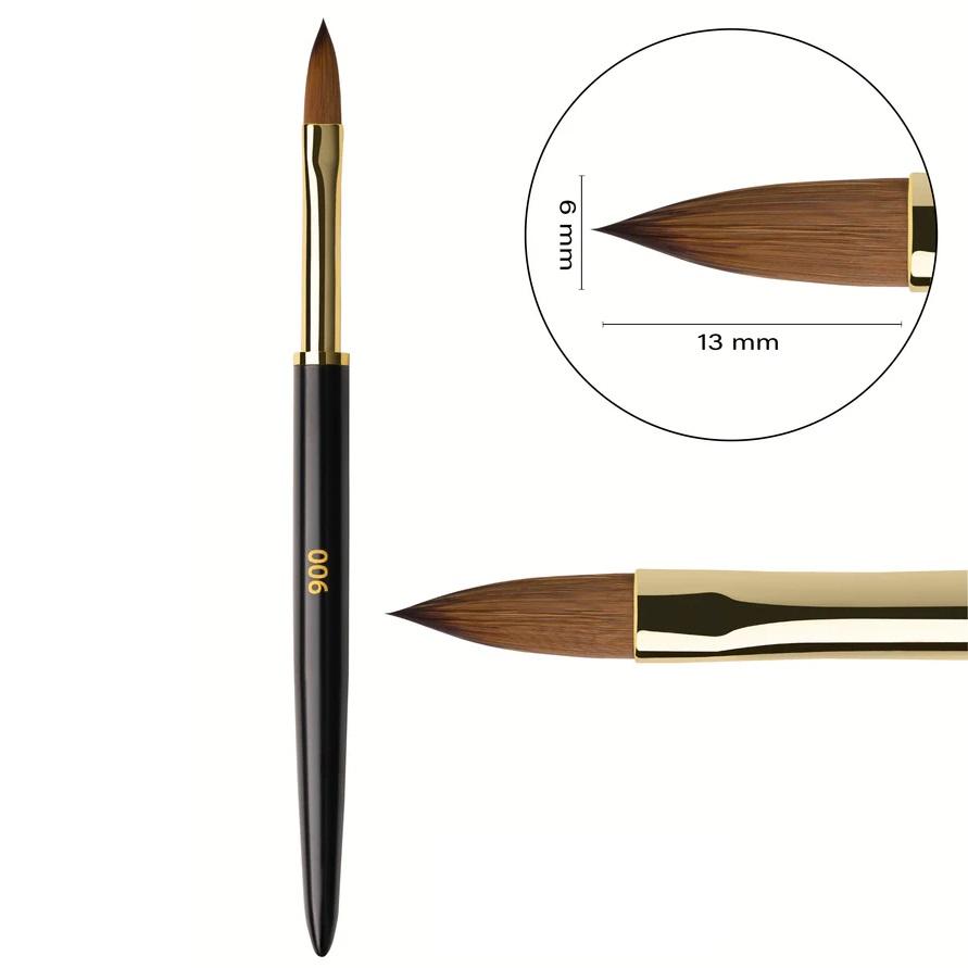 F.O.X. Nail Art Oval Brush for Acrygel 006 - Level Up Beauty Supply