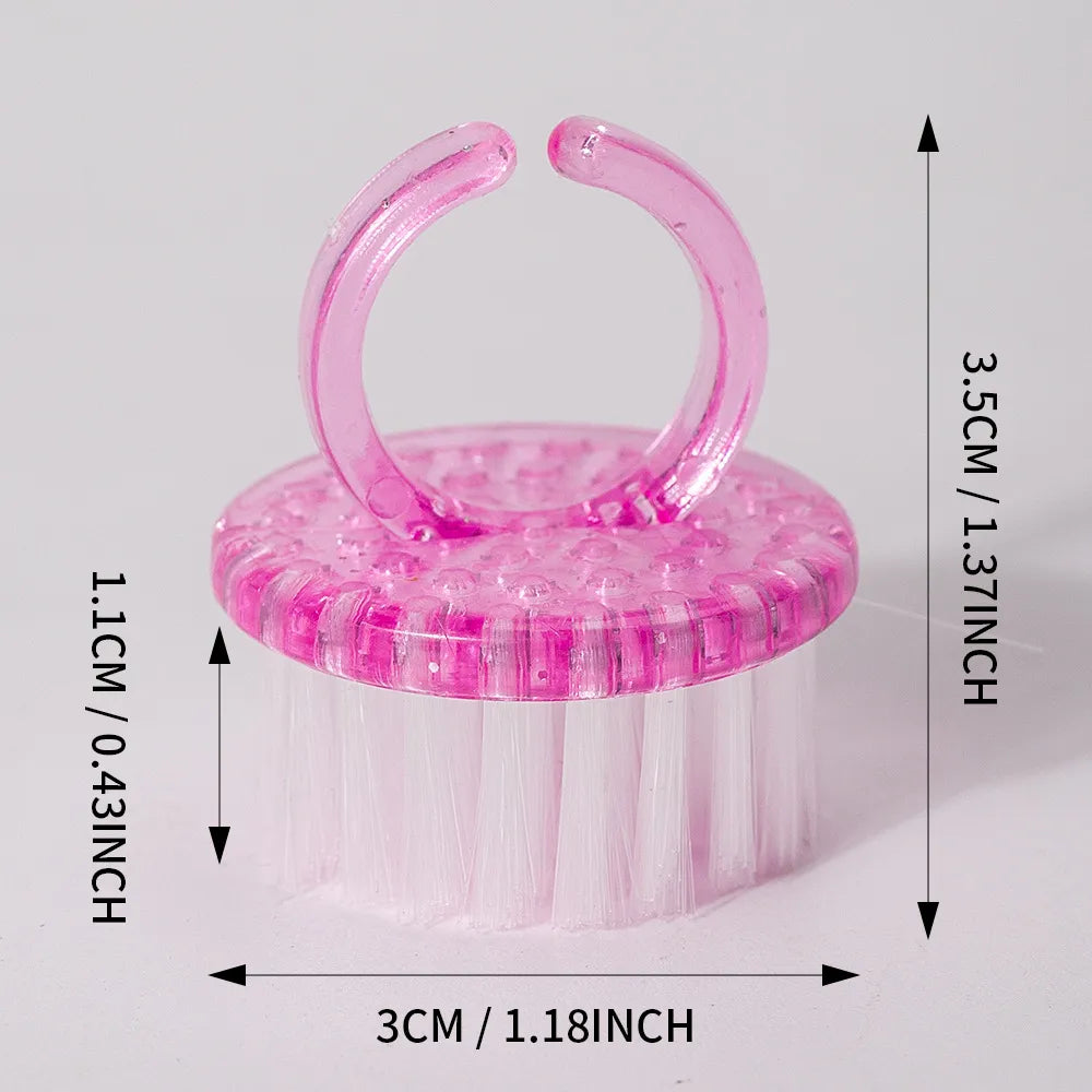 Finger Ring Dust Brush, Hard (Pink)