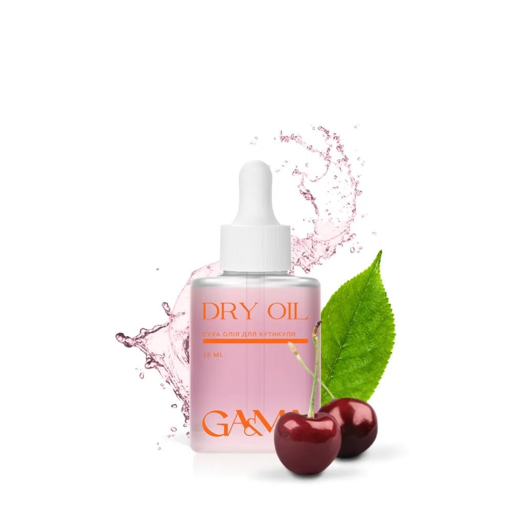 GA&MA Dry Cuticle Oil Cherry with shimmer, 15 ml - Level Up Beauty Supply
