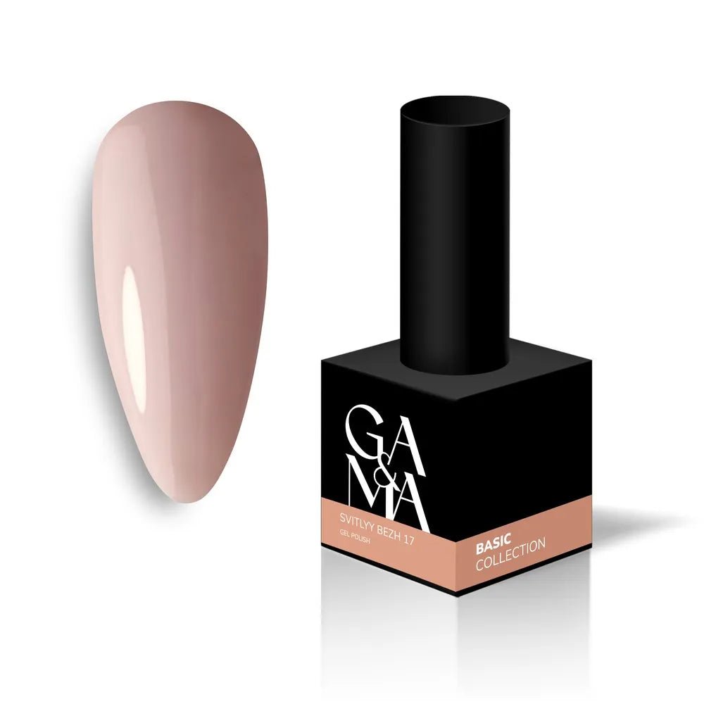 GA&MA Gel polish Basic collection 017 svitlyy bezh 10 ml (TPO free) - Level Up Beauty Supply