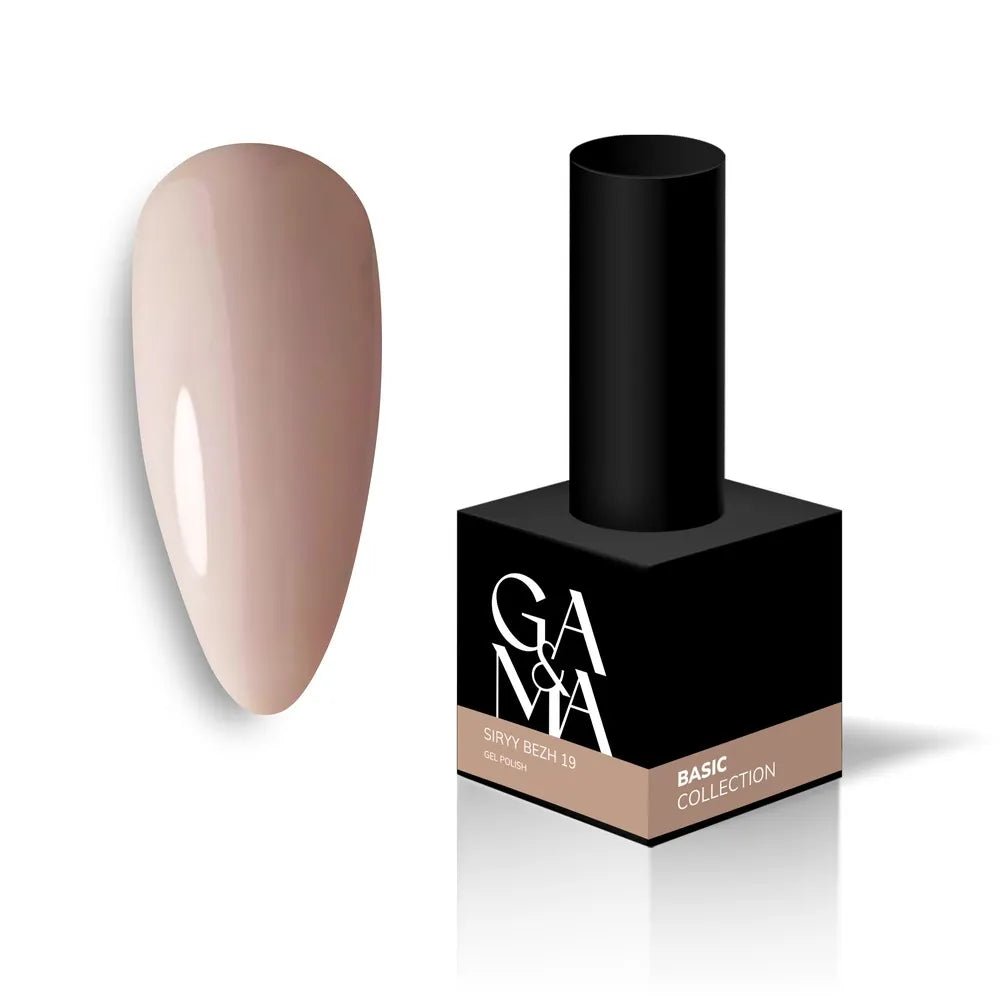 GA&MA Gel polish Basic collection 019 siryy bezh 10 ml (TPO free) - Level Up Beauty Supply