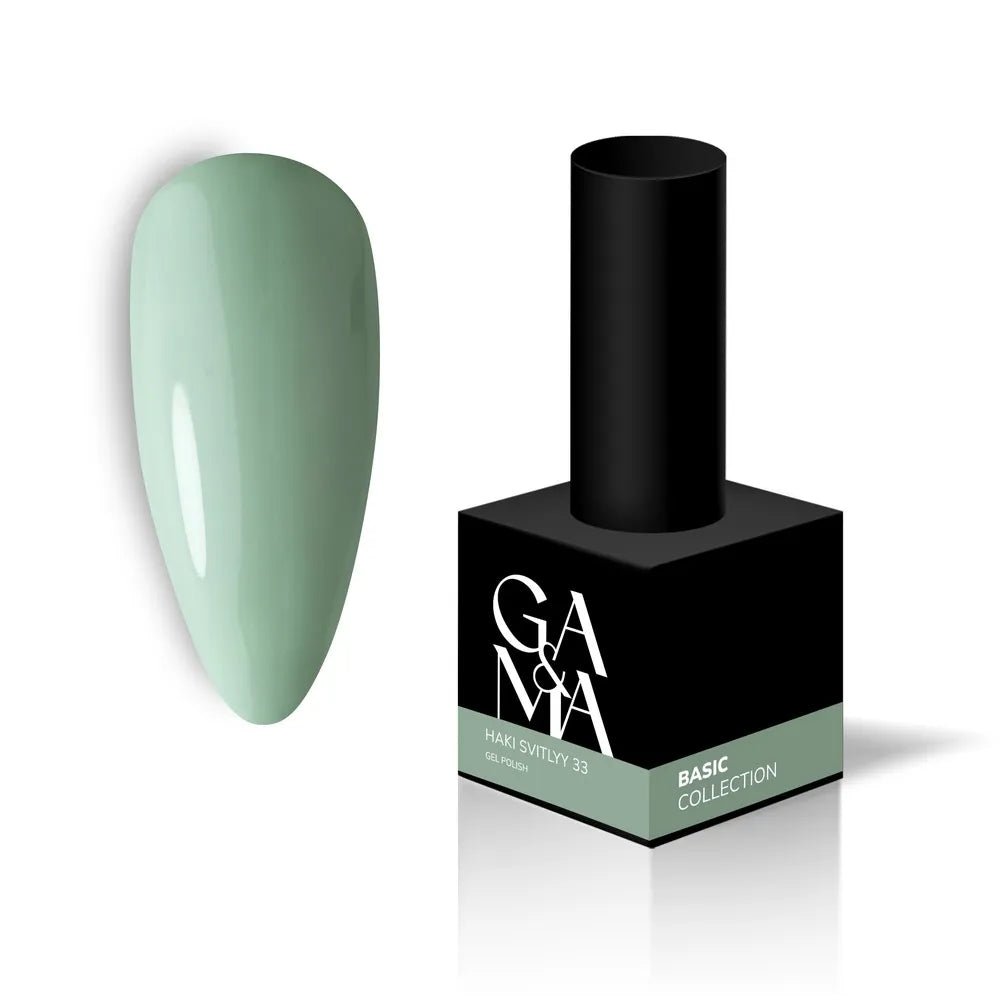 GA&MA Gel polish Basic collection 033 haki svitlyy 10 ml (TPO free) - Level Up Beauty Supply