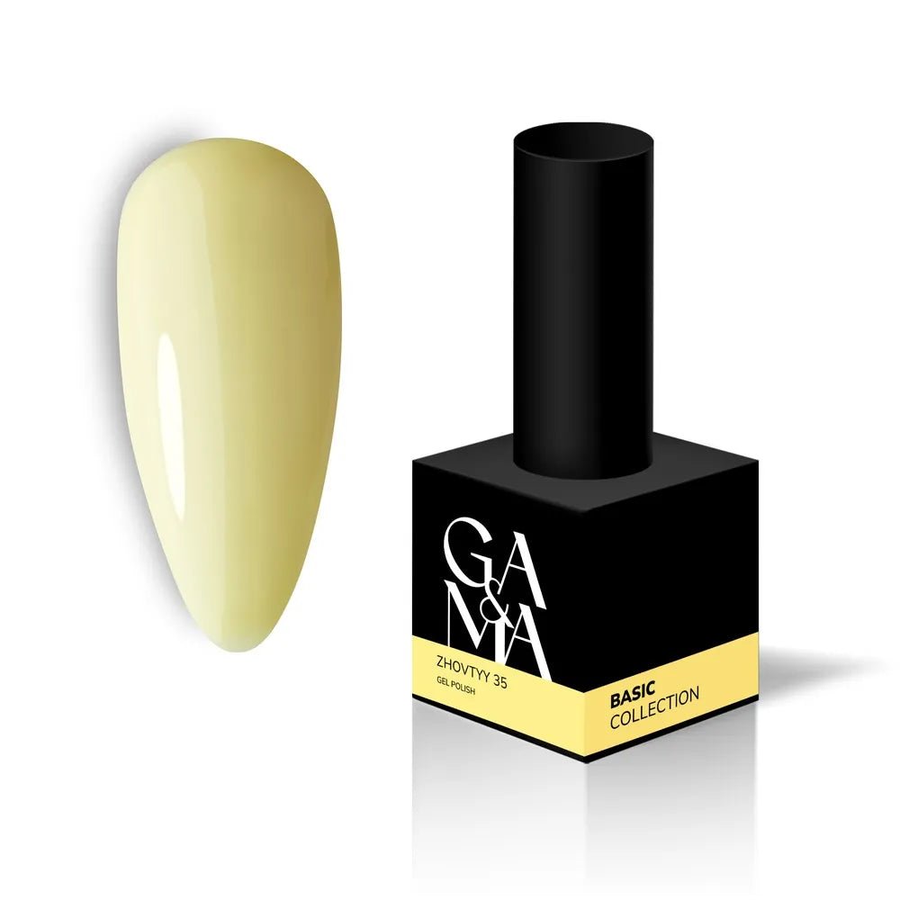 GA&MA Gel polish Basic collection 035 zhovtyy 10 ml (TPO free) - Level Up Beauty Supply
