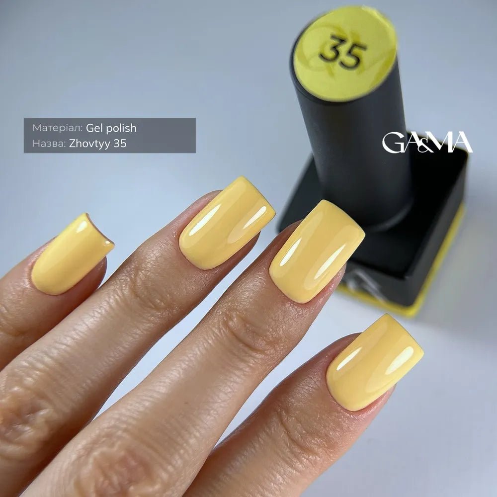 GA&MA Gel polish Basic collection 035 zhovtyy 10 ml (TPO free) - Level Up Beauty Supply