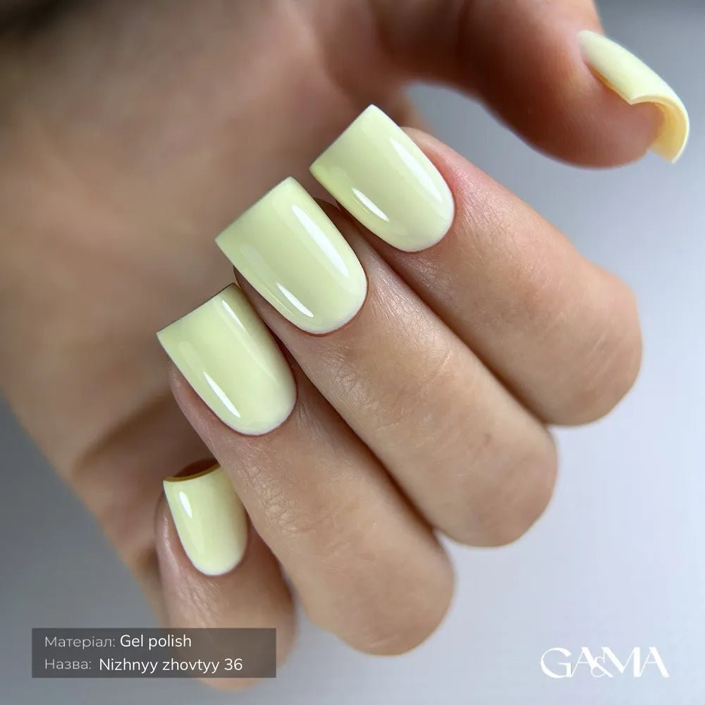 GA&MA Gel polish Basic collection 036 nizhnyy zhovtyy 10 ml (TPO free) - Level Up Beauty Supply