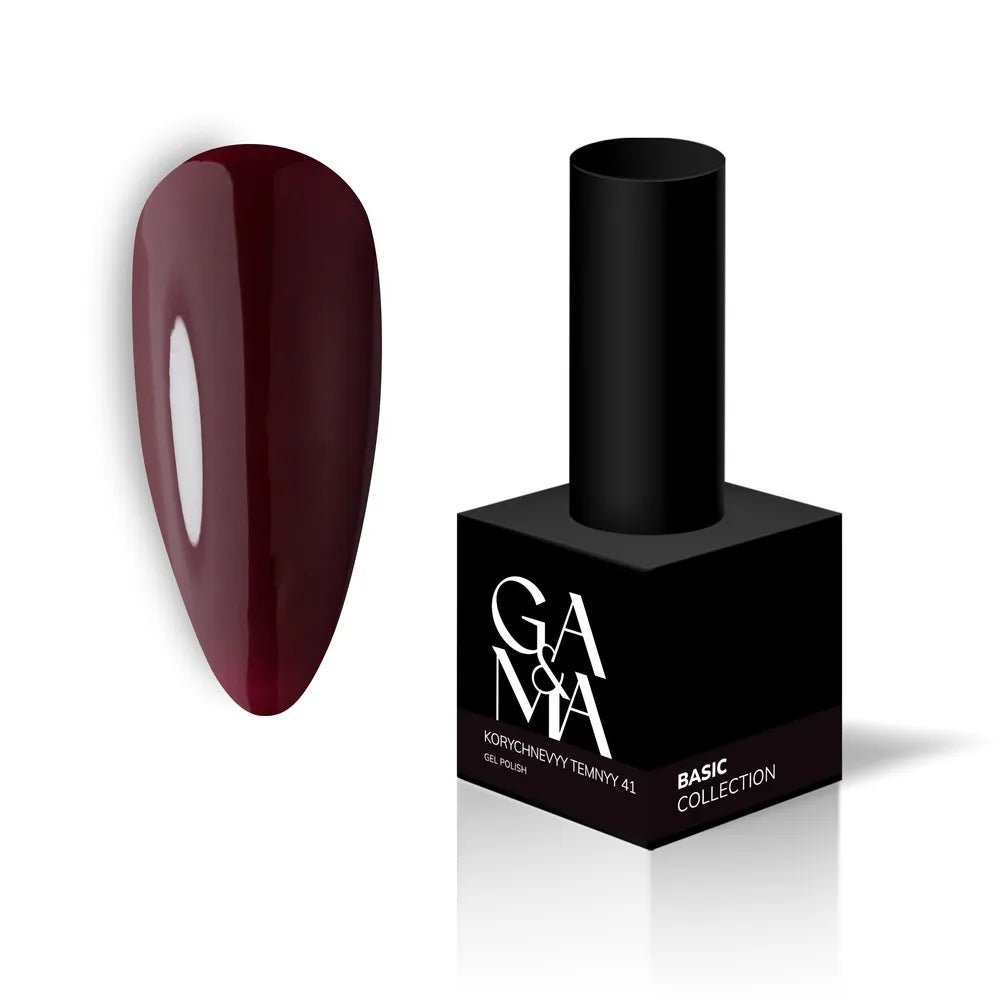 GA&MA Gel polish Basic collection 041 korychnevyy temnyy 10 ml (TPO free) - Level Up Beauty Supply