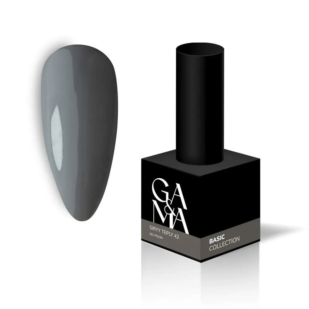 GA&MA Gel polish Basic collection 042 siryy teply 10 ml (TPO free) - Level Up Beauty Supply
