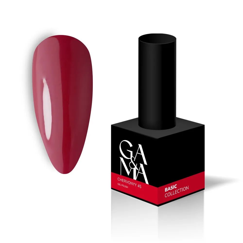 GA&MA Gel polish Basic collection 045 chervonyy 10 ml (TPO free) - Level Up Beauty Supply