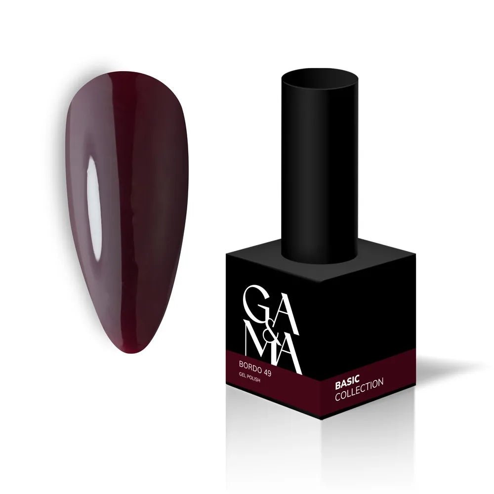 GA&MA Gel polish Basic collection 049 bordo 10 ml (TPO free) - Level Up Beauty Supply