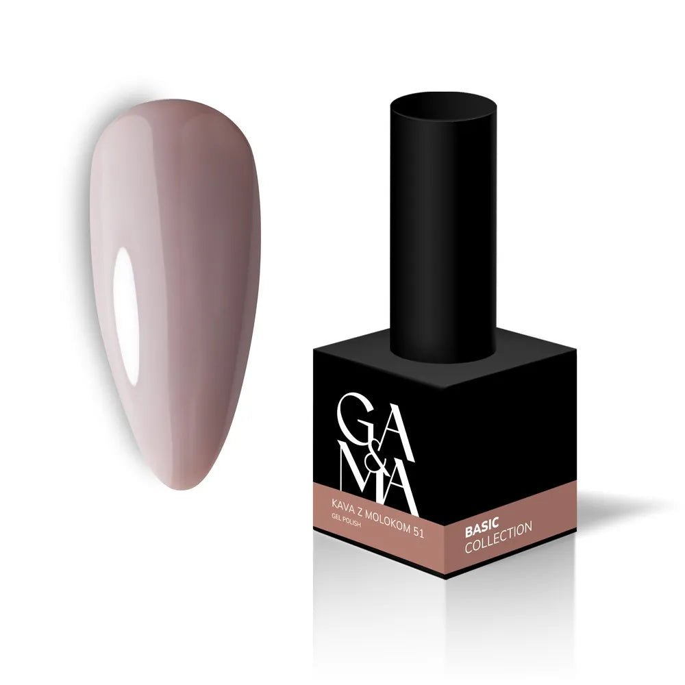 GA&MA Gel polish Basic collection 051 kava z molokom 10 ml (TPO free) - Level Up Beauty Supply