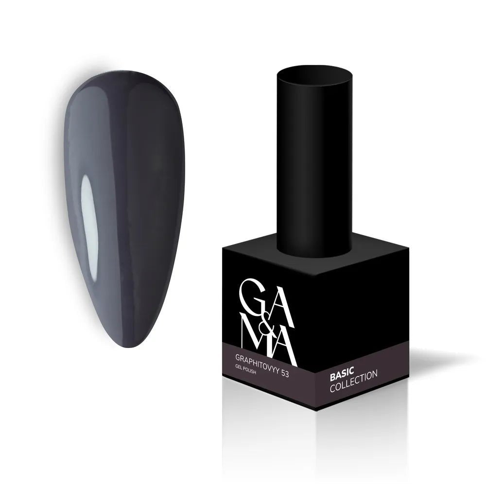 GA&MA Gel polish Basic collection 053 graphitovyy 10 ml (TPO free) - Level Up Beauty Supply