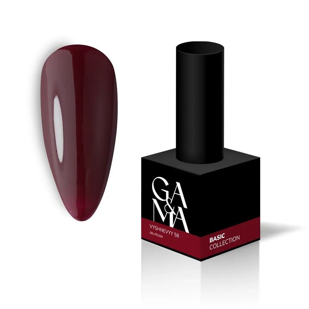 GA&MA Gel polish Basic collection 058 vyshnevyy 10 ml (TPO free) - Level Up Beauty Supply