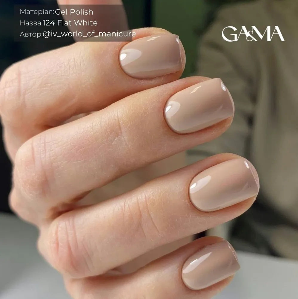 GA&MA Gel polish Monochrome collection 124 Flat white 10 ml (TPO free)