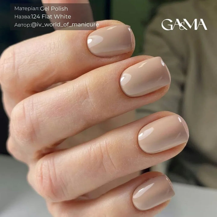 GA&MA Gel polish Monochrome collection 124 Flat white 10 ml (TPO free)