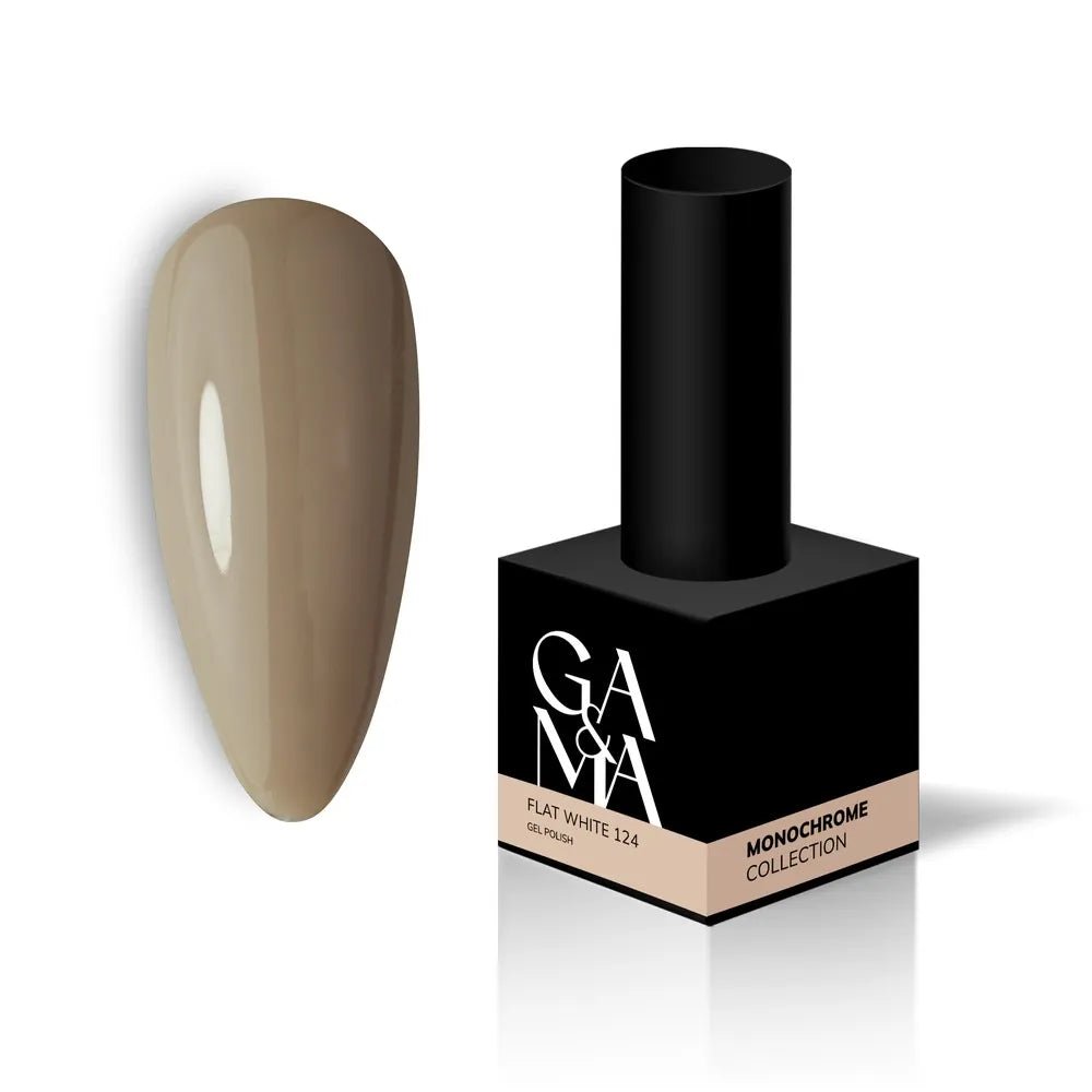 GA&MA Gel polish Monochrome collection 124 Flat white 10 ml (TPO free) - Level Up Beauty Supply