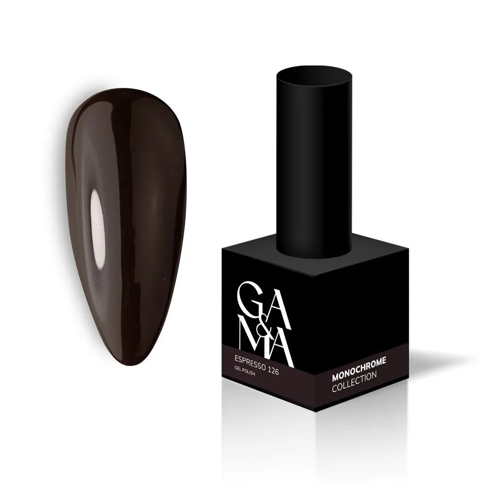 GA&MA Gel polish Monochrome collection 126 Espresso 10 ml (TPO free) - Level Up Beauty Supply