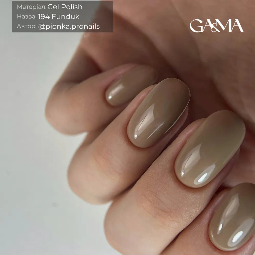 GA&MA Gel polish Monochrome collection 194 Funduk 10 ml (TPO free)
