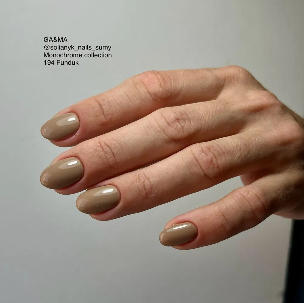 GA&MA Gel polish Monochrome collection 194 Funduk 10 ml (TPO free)