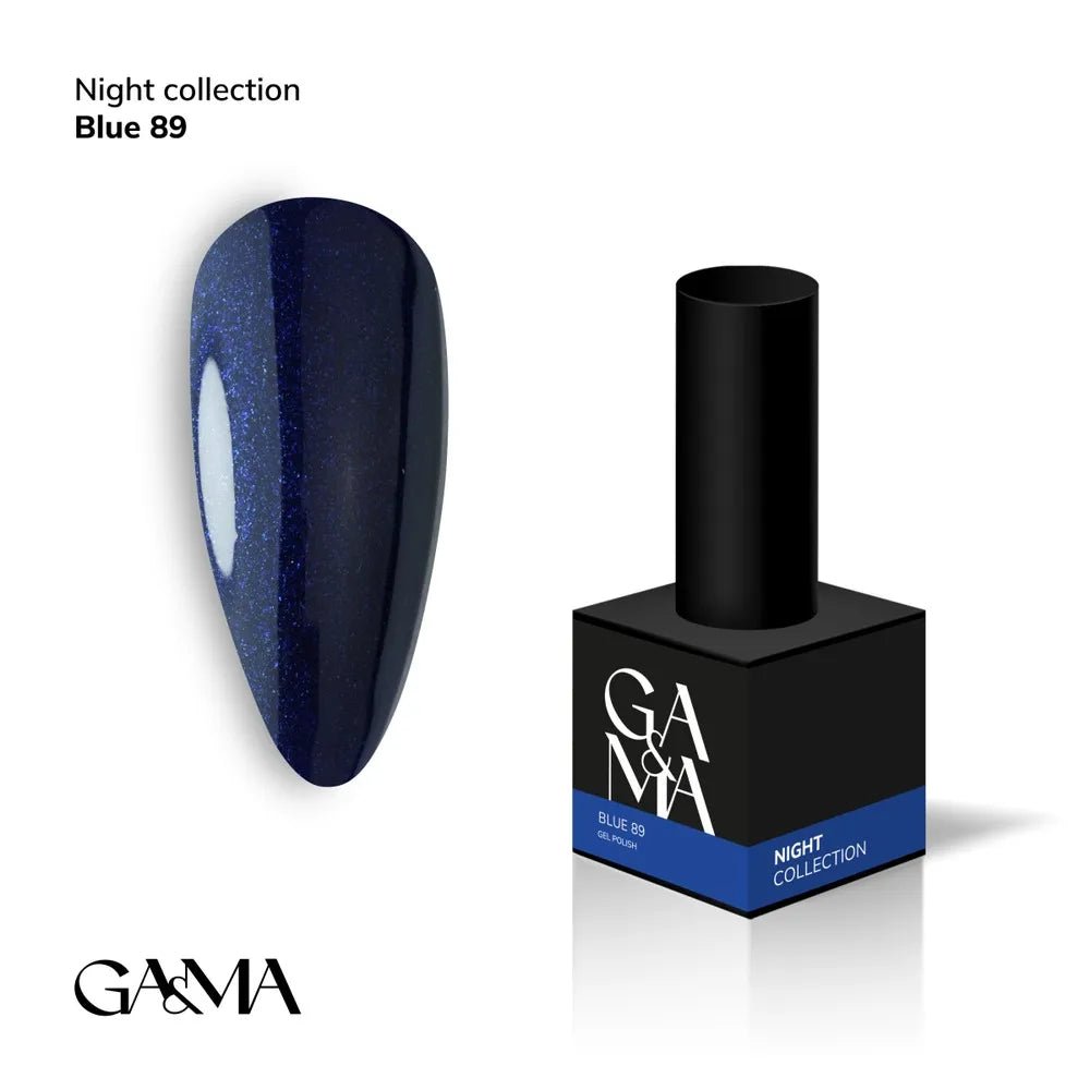 GA&MA Gel polish Night collection 089 Blue 10 ml (TPO free) - Level Up Beauty Supply