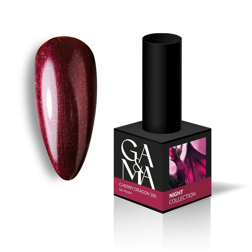 GA&MA Gel polish Night collection 180 Cherry dragon 10 ml (TPO free) - Level Up Beauty Supply