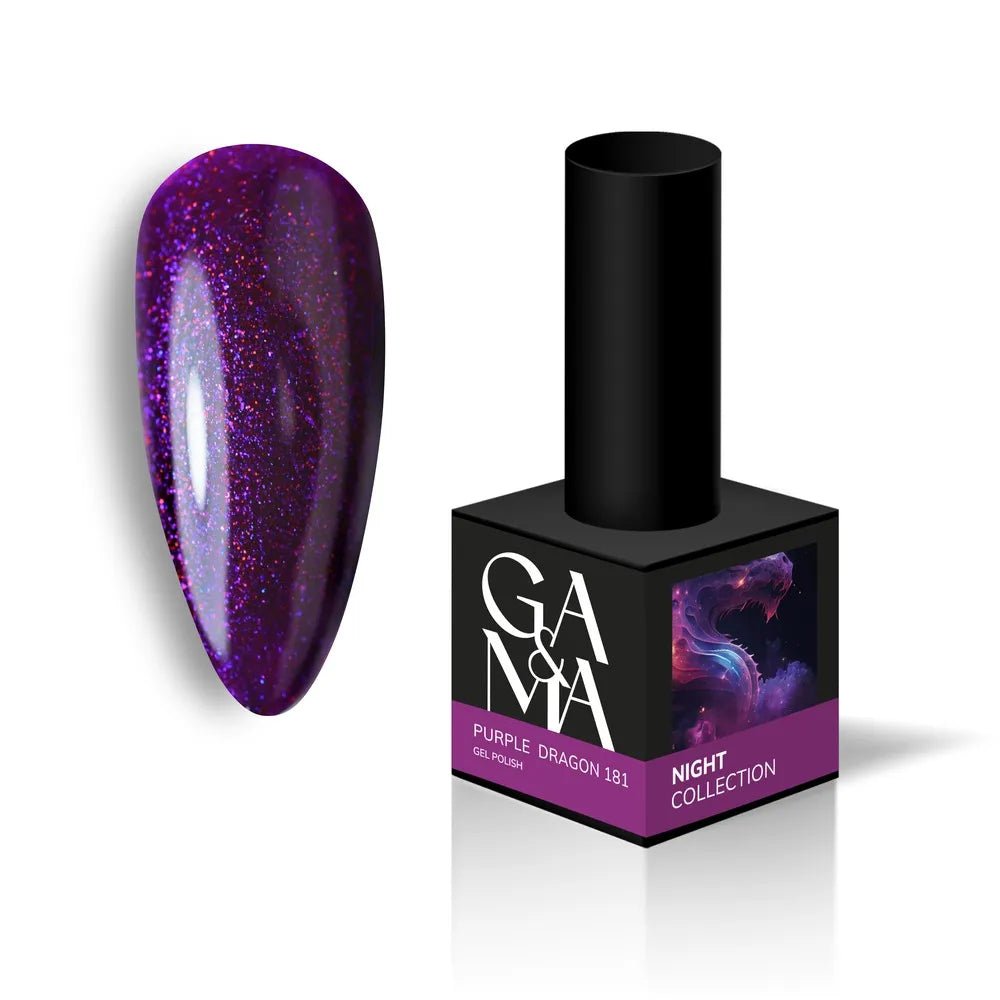 GA&MA Gel polish Night collection 181 Purple dragon 10 ml (TPO free) - Level Up Beauty Supply