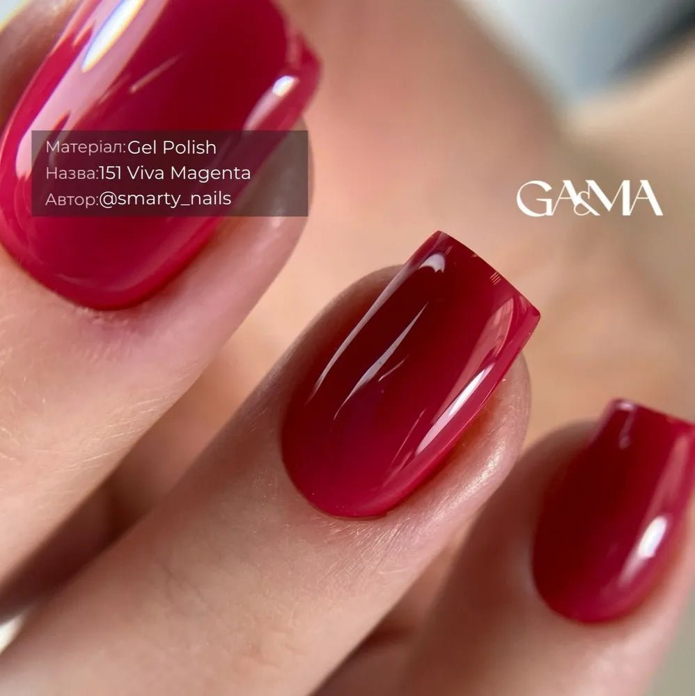 GA&MA Gel polish Pantone collection 151 Viva Magenta 10 ml (TPO free) - Level Up Beauty Supply