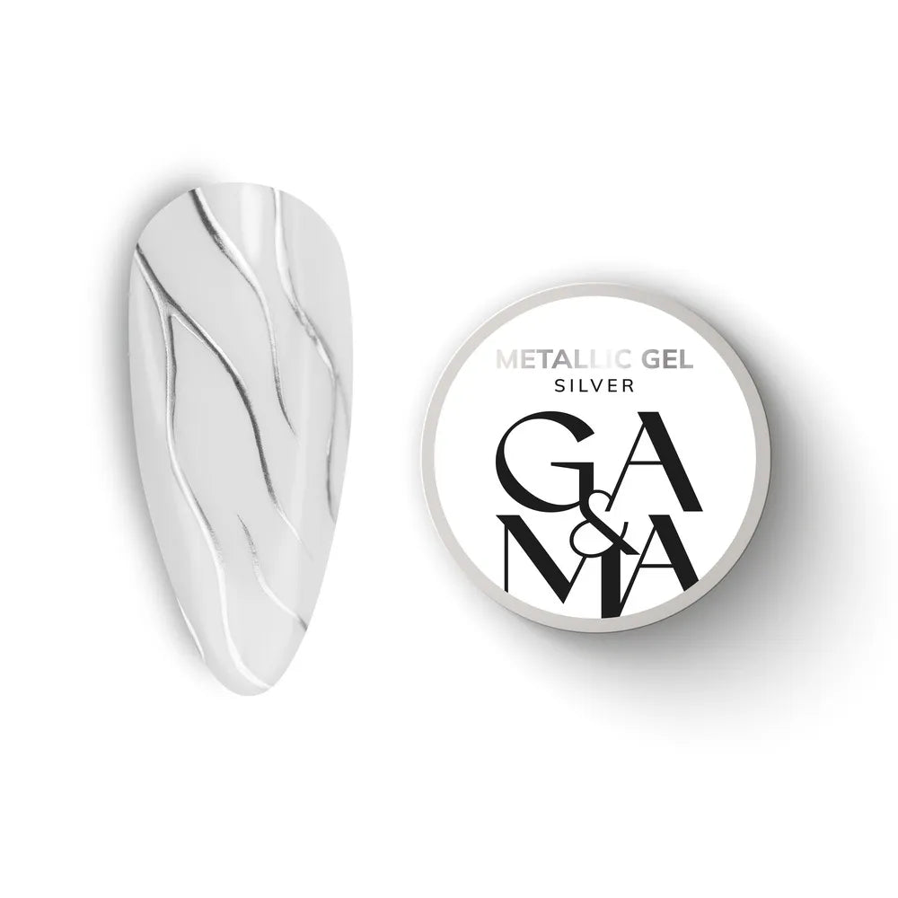 GA&MA Metallic Silver Gel Paint 5g - Level Up Beauty Supply