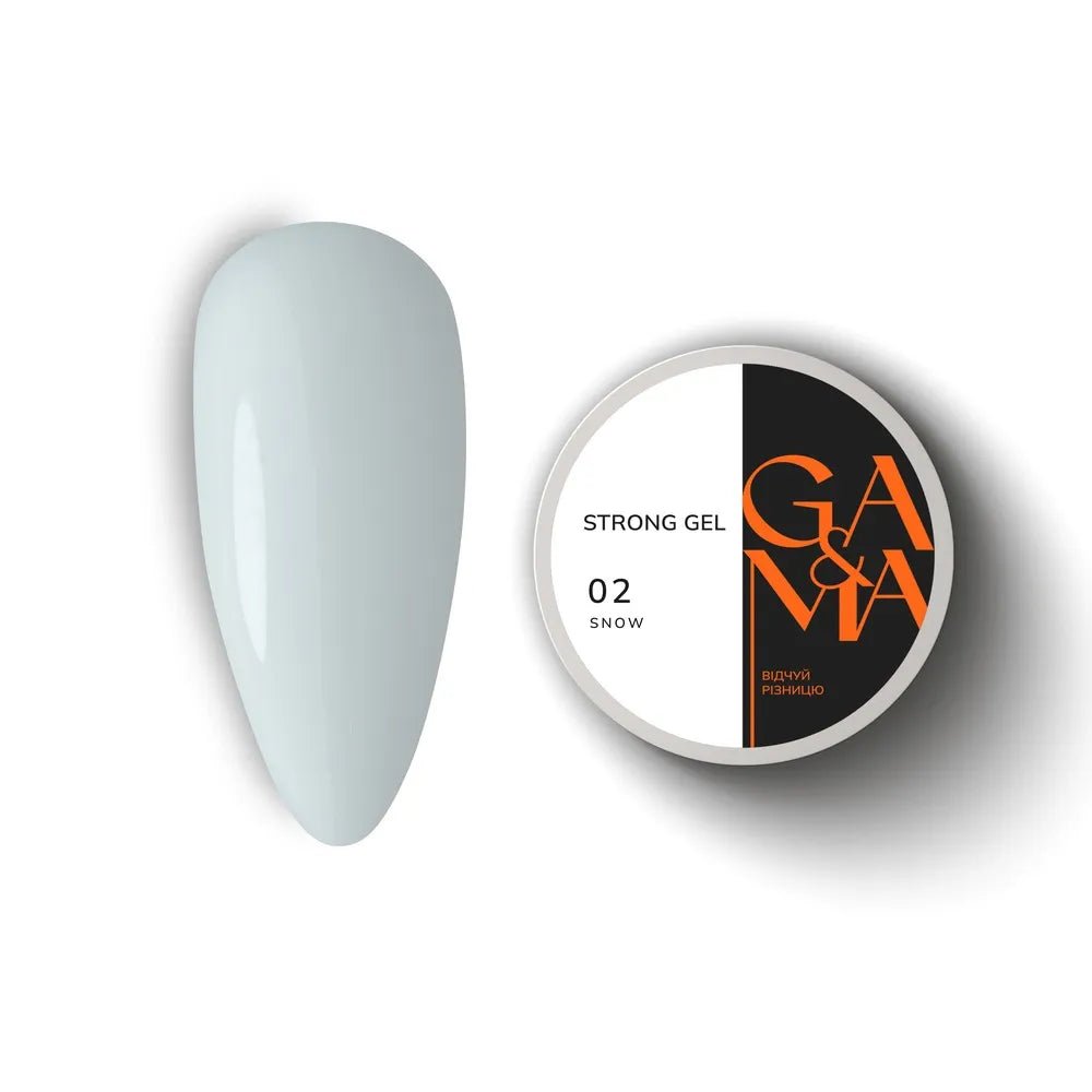 GA&MA Strong Gel 002 Snow 30 ml - Level Up Beauty Supply