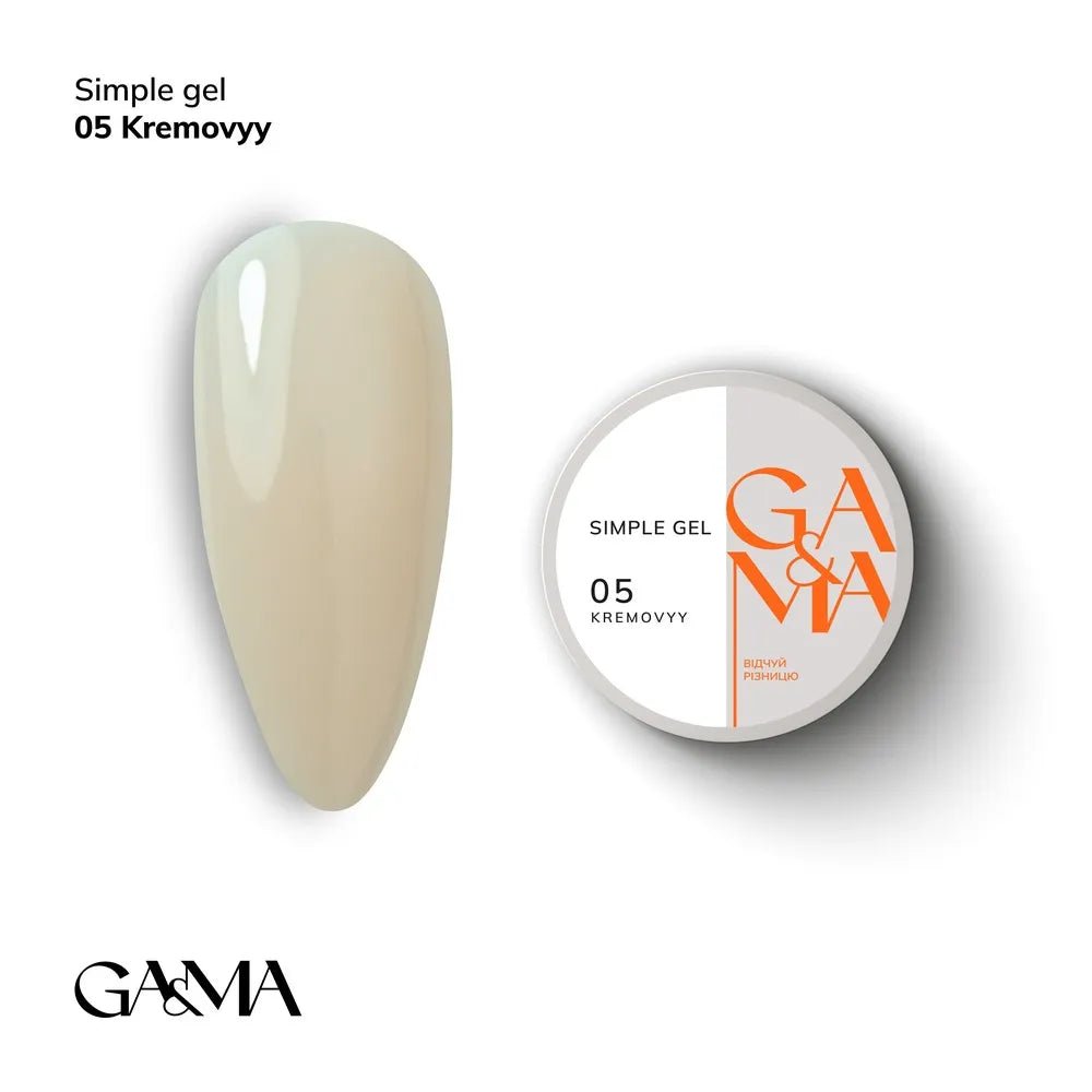 GA&MA Simple gel 005 Kremovyy - Level Up Beauty Supply