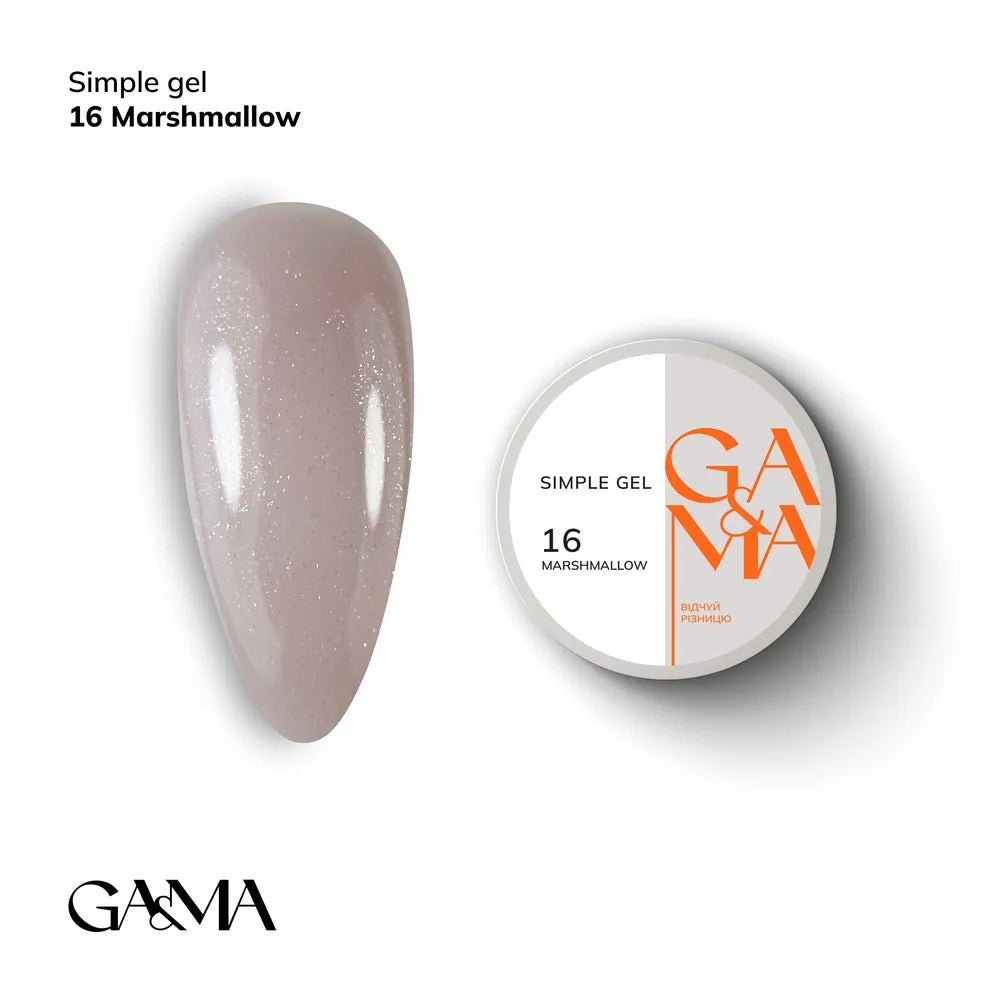 GA&MA Simple gel 016 Marshmallow - Level Up Beauty Supply