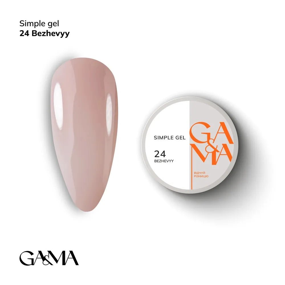 GA&MA Simple gel 024 Bezhevyy - Level Up Beauty Supply