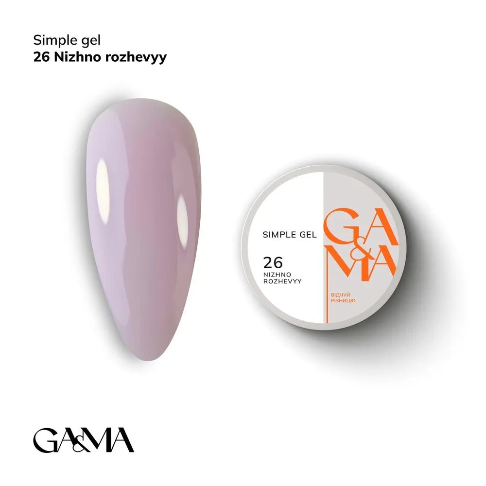 GA&MA Simple gel 026 Nizhno rozhevyy - Level Up Beauty Supply