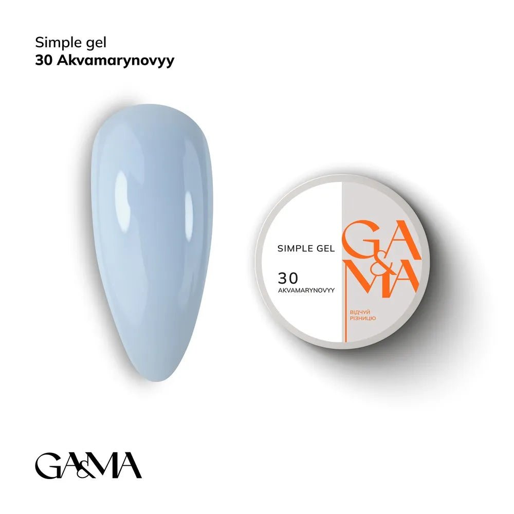 GA&MA Simple gel 030 Akvamarynovyy - Level Up Beauty Supply