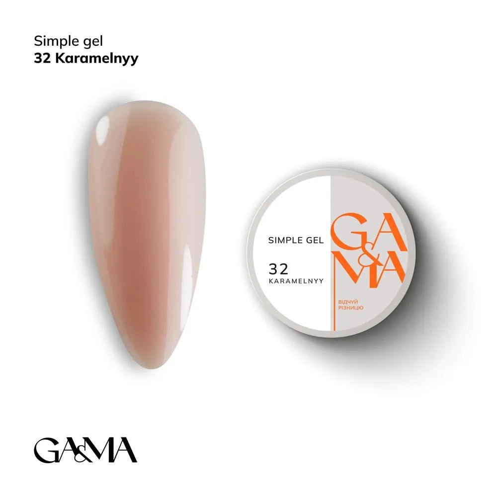 GA&MA Simple gel 032 Karamelny - Level Up Beauty Supply
