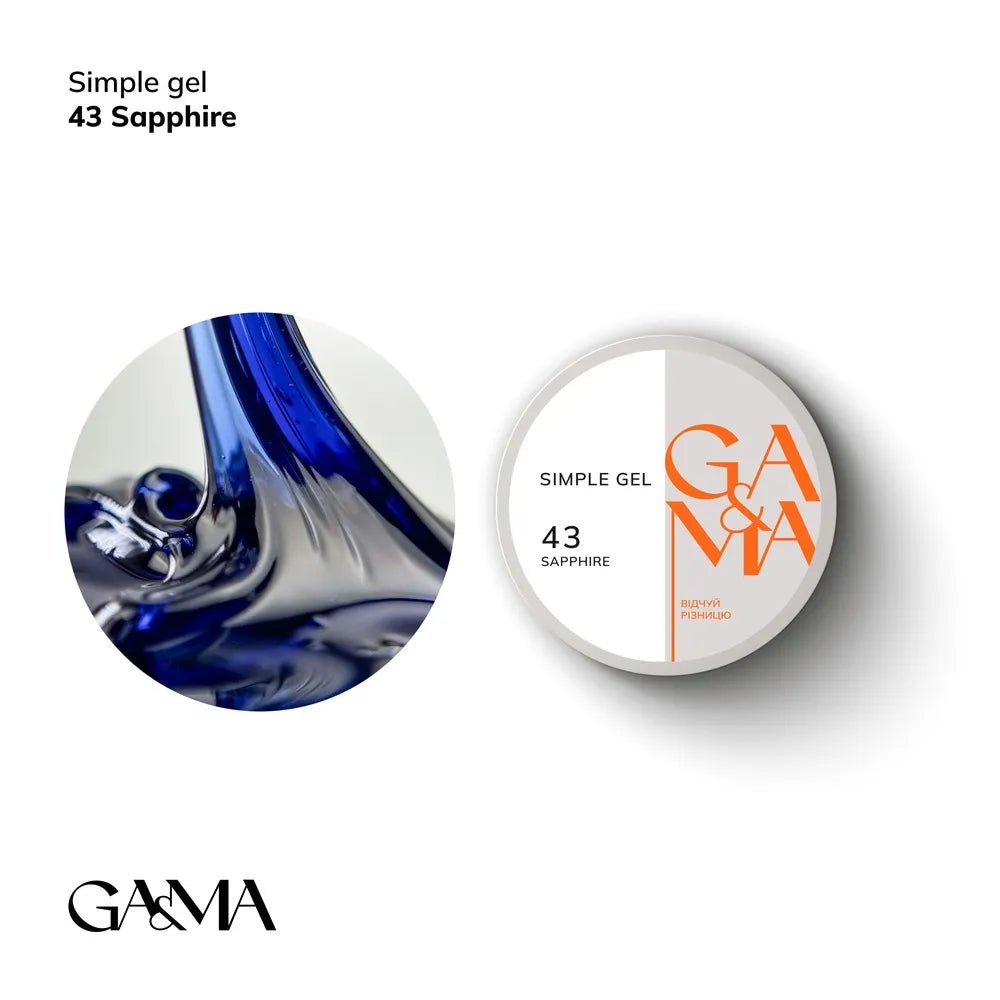 GA&MA Simple gel 043 Sapphire - Level Up Beauty Supply