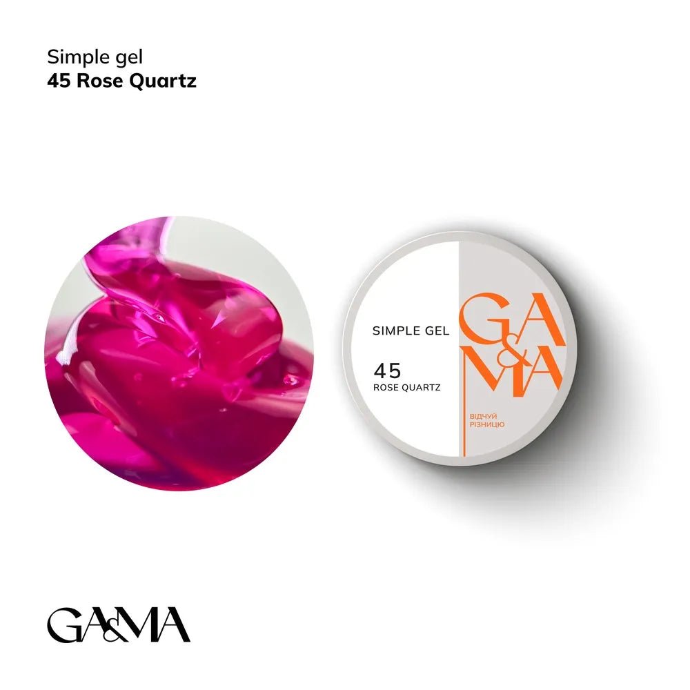 GA&MA Simple gel 045 Rose Quartz - Level Up Beauty Supply