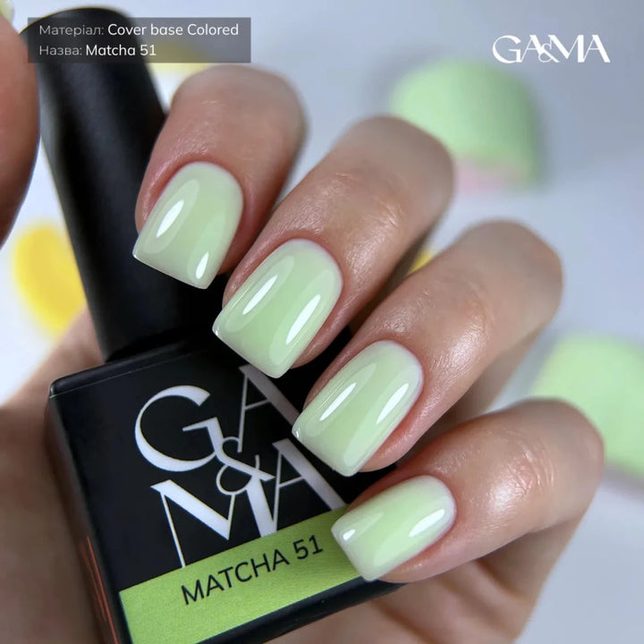 GA&MA Cover base Colored 051 Matcha 15 ml - Level Up Beauty Supply